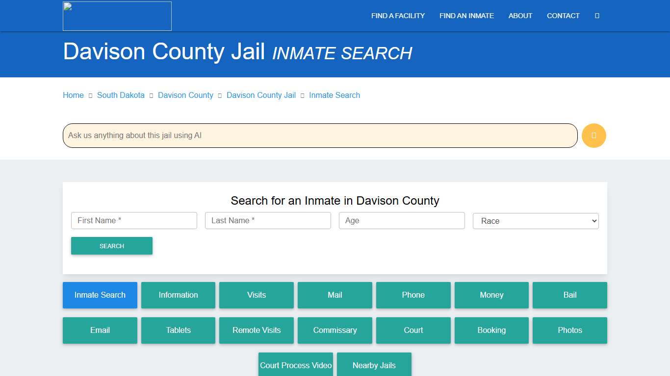 Davison County Inmate Search & Roster Find Inmates SD